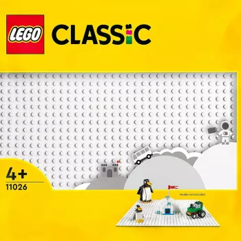 Płyta konstrukcyjna LEGO 11026 — płytka podstawowa 32x32 wypustki, biała