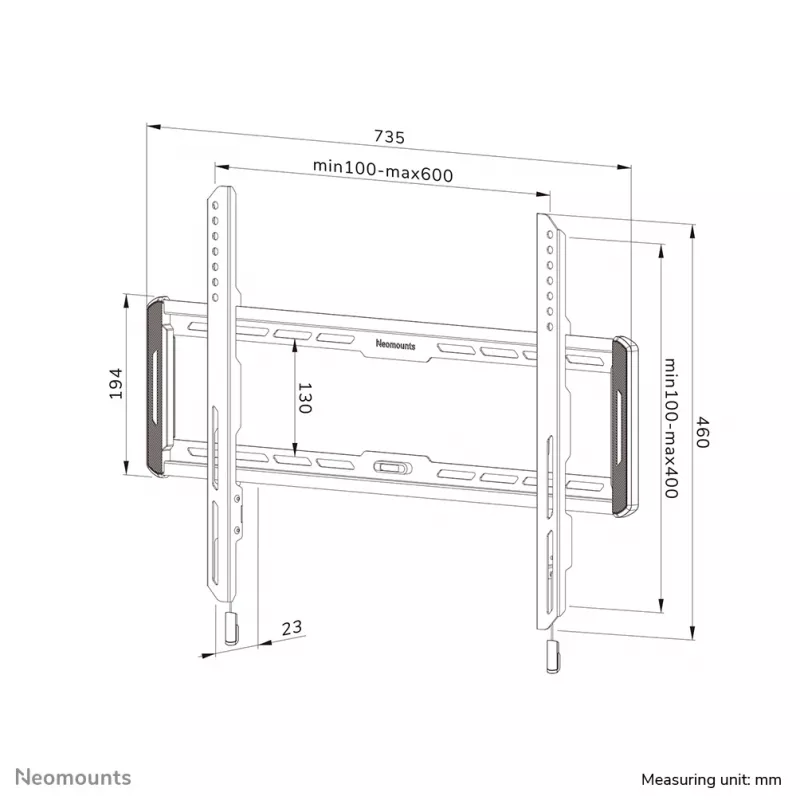 Uchwyt ścienny do telewizora Neomounts WL30-550BL16 Max 60kg 42-86in VESA 100x100-600x400