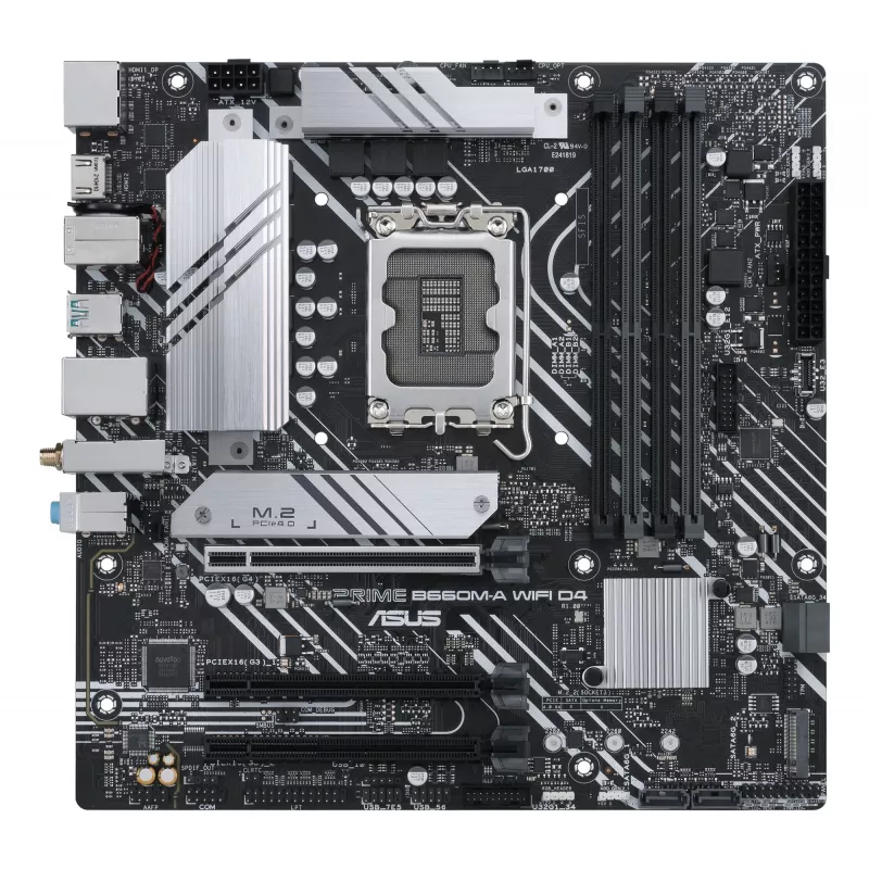 Płyta główna ASUS PRIME B660M-A WIFI D4 — Intel B660, LGA 1700, micro ATX, DDR4, 4 DIMM, Wi‑Fi 6, 2x M.2