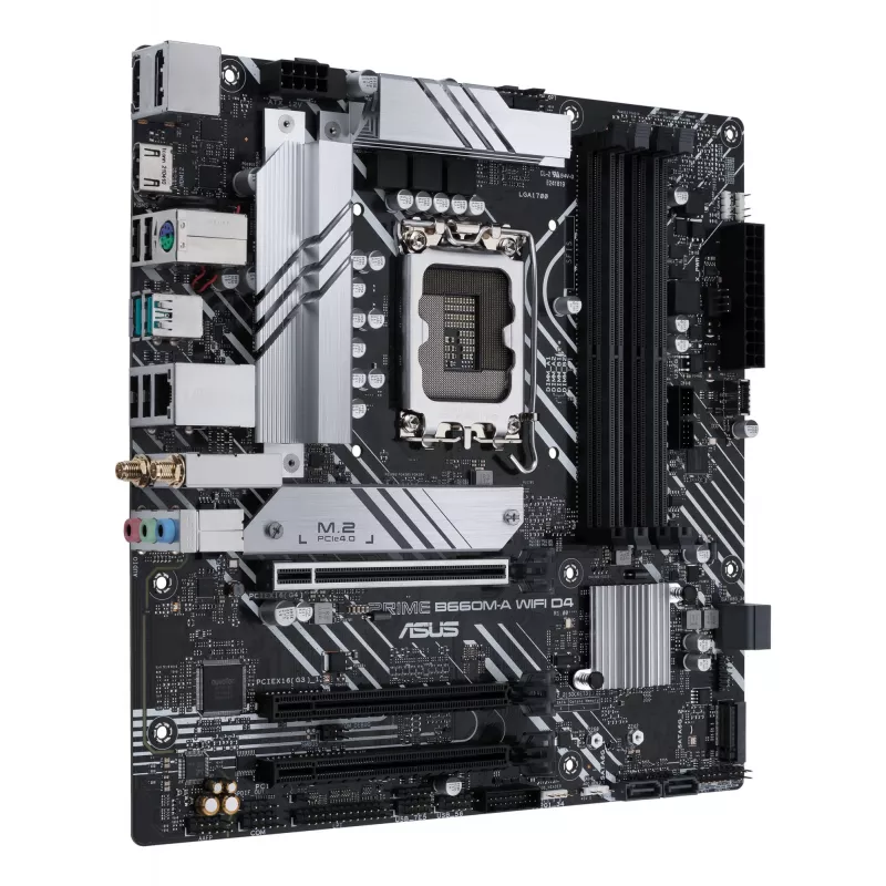 Płyta główna ASUS PRIME B660M-A WIFI D4 — Intel B660, LGA 1700, micro ATX, DDR4, 4 DIMM, Wi‑Fi 6, 2x M.2