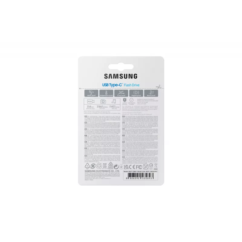 Samsung MUF-128DA Pamięć USB 128 GB USB Type-C 3.2 Gen 1 (3.1 Gen 1) Niebieska