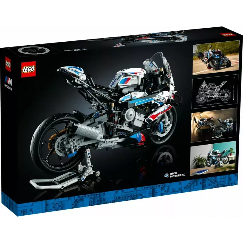 LEGO Technic motocykl BMW M1000RR 42130 ze szczegółowym silnikiem i działającym zawieszeniem