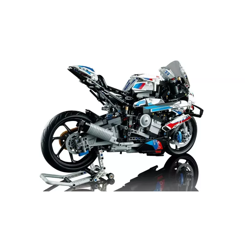 LEGO Technic motocykl BMW M1000RR 42130 ze szczegółowym silnikiem i działającym zawieszeniem