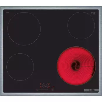 Bosch Serie 4 PKE645BB2E płyta ceramiczna Czarna Do zabudowy 60 cm Płyta ceramiczna 4 strefy