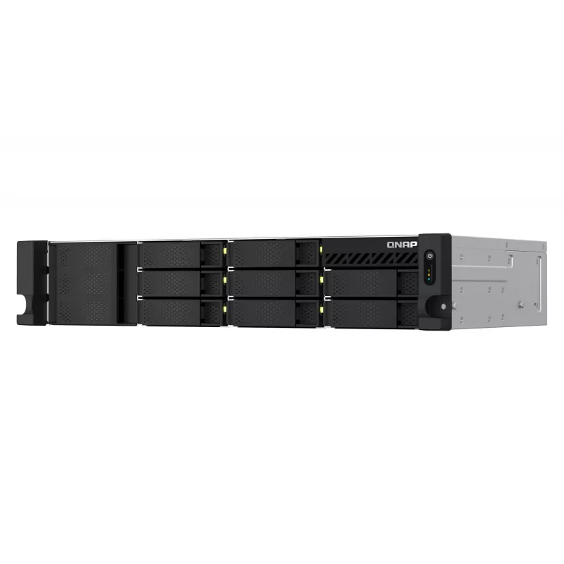 QNAP TS-873AEU-4G Serwer NAS/magazynowania Rack (2U) Ryzen Embedded V1500B 4 GB DDR4 0 TB QuTS hero Czarny