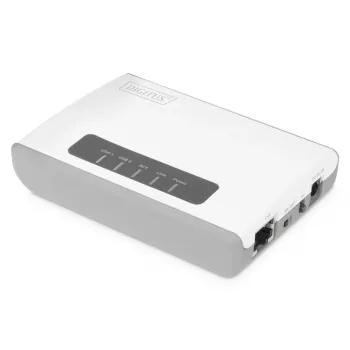 DIGITUS 2-portowy serwer sieciowy USB 2.0 Wi-Fi NAS koncentrator USB serwer wydruku