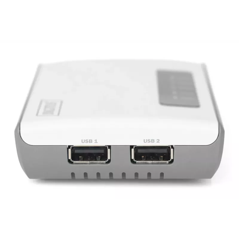 DIGITUS 2-portowy serwer sieciowy USB 2.0 Wi-Fi NAS koncentrator USB serwer wydruku