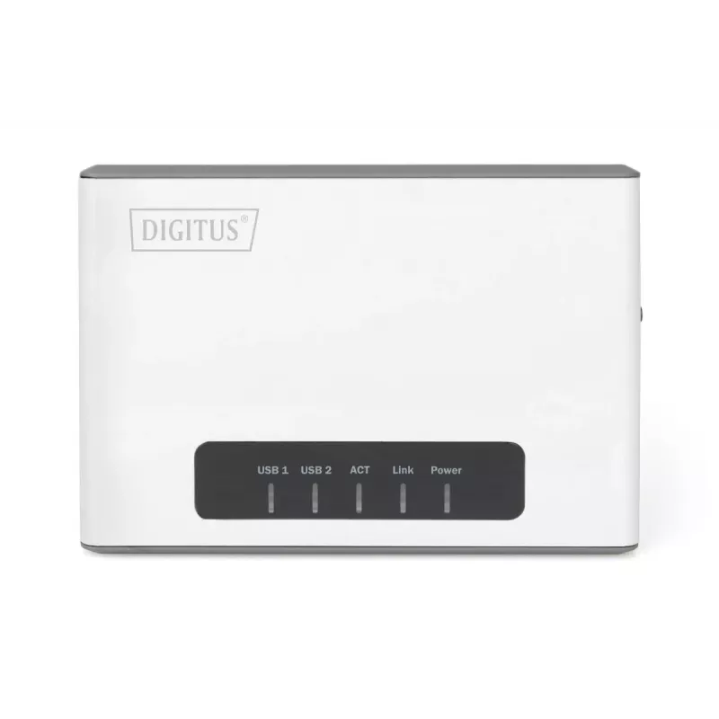 DIGITUS 2-portowy serwer sieciowy USB 2.0 Wi-Fi NAS koncentrator USB serwer wydruku