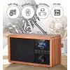 Radio przenośne Adler AD 1184 z cyfrowym tunerem DAB+/FM/AM, Bluetooth 5.0, 15W, SD/USB, budzik, czarny/drewno