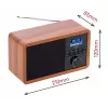 Radio przenośne Adler AD 1184 z cyfrowym tunerem DAB+/FM/AM, Bluetooth 5.0, 15W, SD/USB, budzik, czarny/drewno