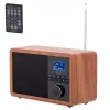 Radio przenośne Adler AD 1184 z cyfrowym tunerem DAB+/FM/AM, Bluetooth 5.0, 15W, SD/USB, budzik, czarny/drewno