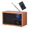 Radio przenośne Adler AD 1184 z cyfrowym tunerem DAB+/FM/AM, Bluetooth 5.0, 15W, SD/USB, budzik, czarny/drewno