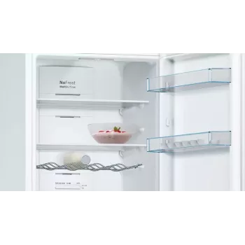 Bosch Serie 4 KGN36VWED Chłodziarko-zamrażarka wolnostojąca 326 l Biała