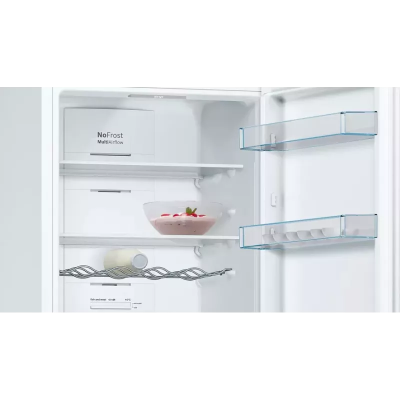 Bosch Serie 4 KGN36VWED Chłodziarko-zamrażarka wolnostojąca 326 l Biała
