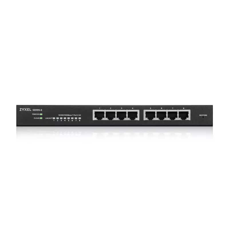 Zyxel GS1915-8 Zarządzany przełącznik L2 Gigabit Ethernet (10/100/1000) Czarny