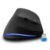 Bezprzewodowa mysz pionowa MEDIA-TECH MT1123, czarna, 2400 DPI, 5 przycisków, odbiornik RF USB