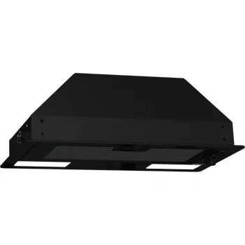 Okap podszafkowy Gorenje BHI681EB — szerokość 534 mm, wydajność 370 m³/h, filtr aluminiowy, 67 dB, czarny