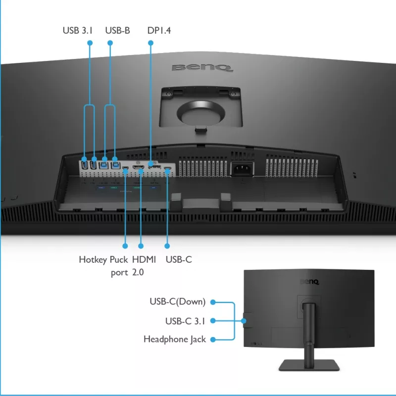 BenQ PD3205U monitor komputerowy 80 cm (31,5 cala) 3840 x 2160 pikseli 4K Ultra HD LCD Czarny