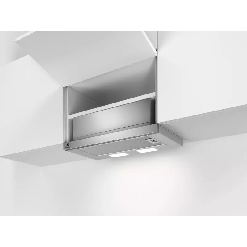 Okap kuchenny półwbudowany Electrolux LFP226S, 598 mm, 330 m³/h, aluminiowy filtr tłuszczu, 3 prędkości