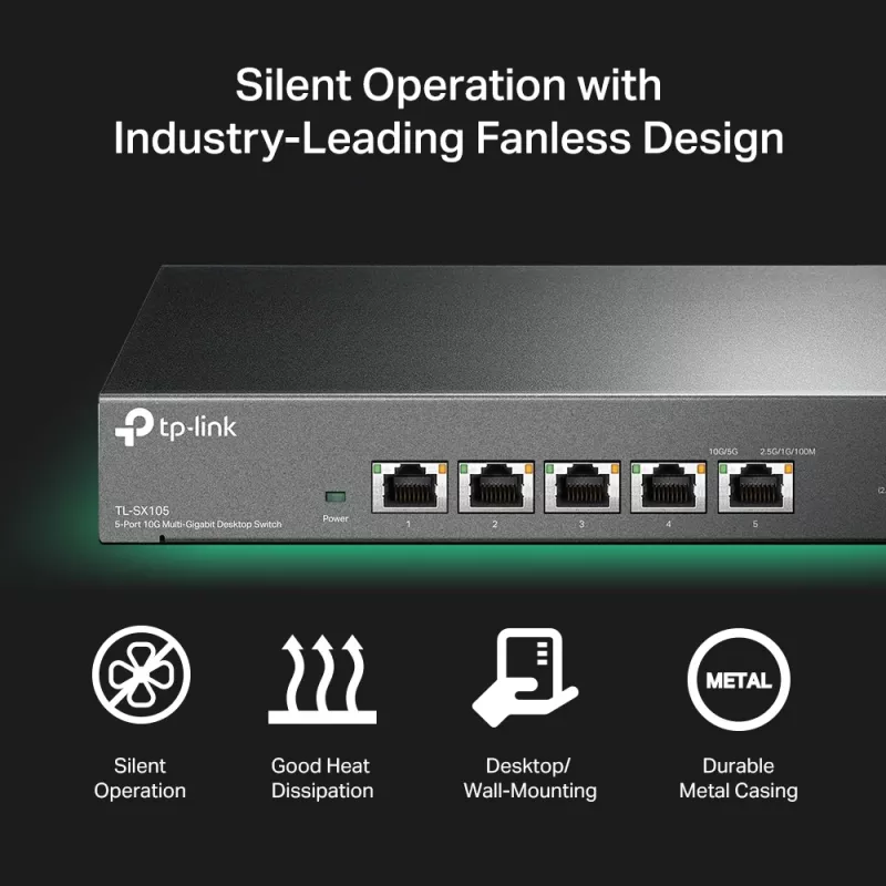 Niezarządzalny przełącznik TP-Link TL-SX105 5-portowy 10G Desktop Switch