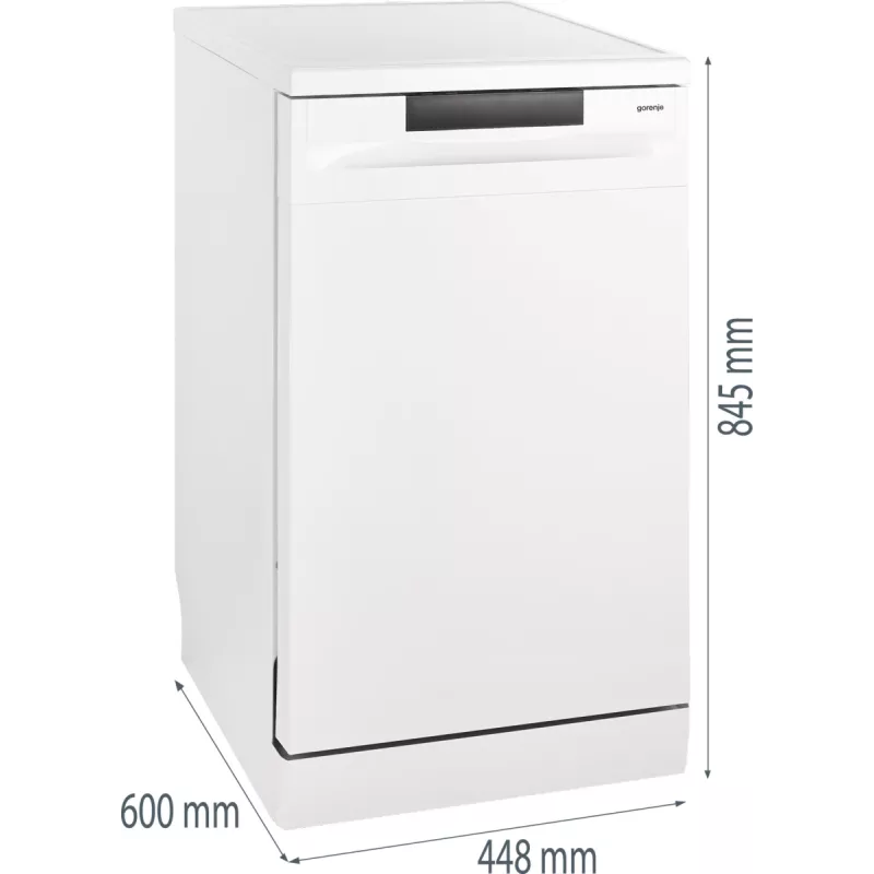 Zmywarka wolnostojąca Gorenje GS520E15W — 9 kompletów, 47 dB, 448×600×845 mm, 9 l/cykl