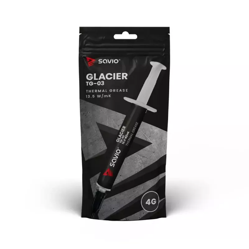 Pasta termoprzewodząca SAVIO TG-03 13,5 W/m·K 4 g — pasta termiczna do procesorów i układów GPU
