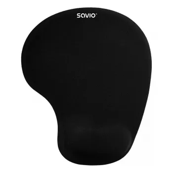 Podkładka pod mysz SAVIO MP-01B żelowa podpórka pod nadgarstek grubość 3 mm 230×190 mm czarna