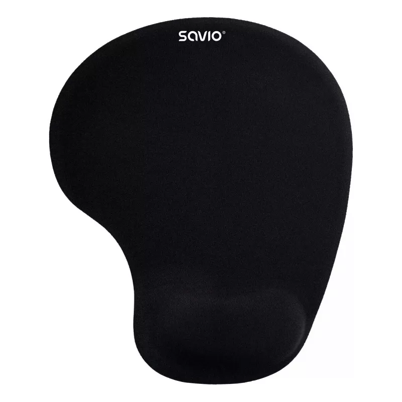 Podkładka pod mysz SAVIO MP-01B żelowa podpórka pod nadgarstek grubość 3 mm 230×190 mm czarna