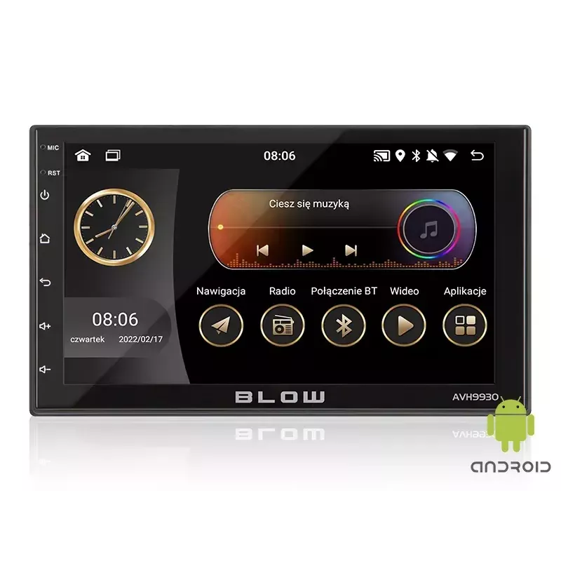 Odtwarzacz multimedialny samochodowy BLOW AVH-9930 Czarny 200 W Wi-Fi Bluetooth