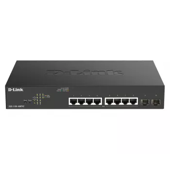 D-Link DGS-1100-10MPV2 Zarządzany przełącznik L2 Gigabit Ethernet (10/100/1000) Power over Ethernet (PoE) 1U Czarny
