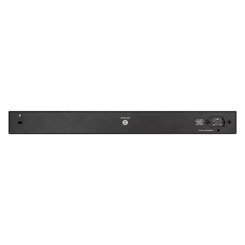 Zarządzalny przełącznik L2 Gigabit PoE D-Link DGS-1210-24P — 24x 10/100/1000 RJ-45, IEEE 802.3af/at, 56 Gbit/s, montaż w szafie rack, czarny