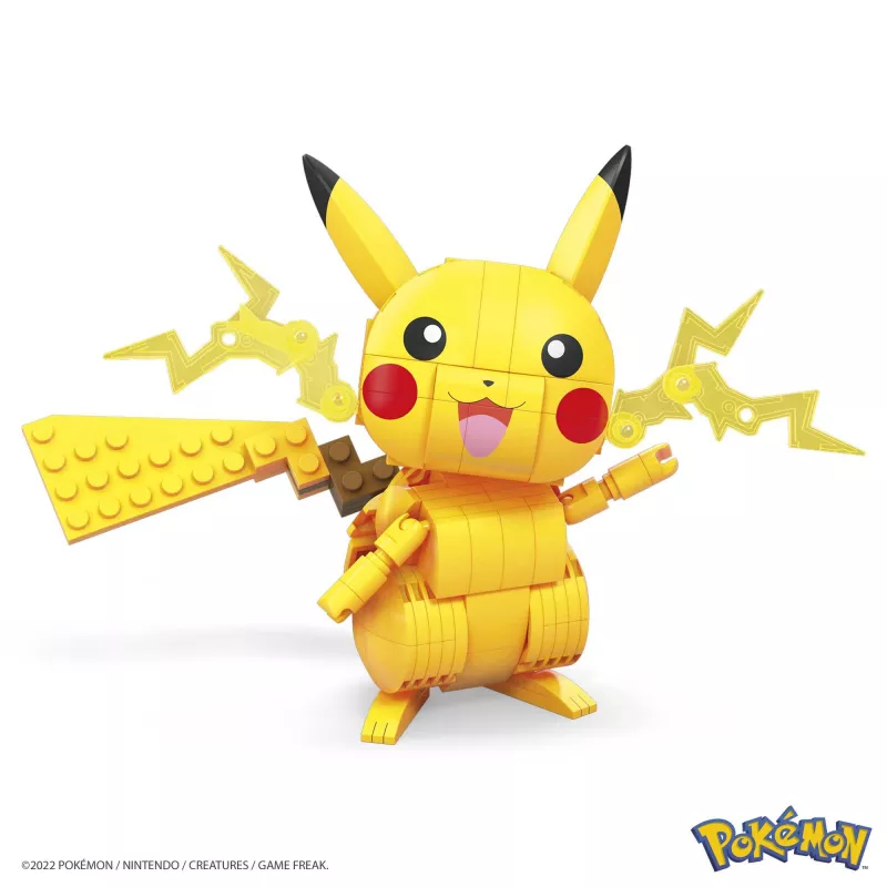 MEGA Pokémon Zestaw Budowlany Pikachu (211 elementów) z 1 figurką dla dzieci