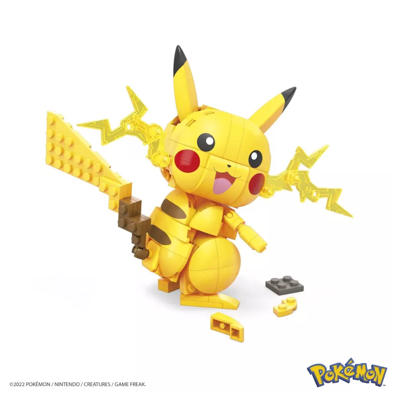 MEGA Pokémon Zestaw Budowlany Pikachu (211 elementów) z 1 figurką dla dzieci