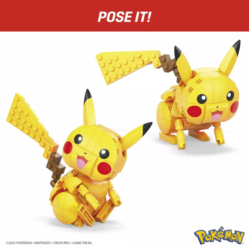 MEGA Pokémon Zestaw Budowlany Pikachu (211 elementów) z 1 figurką dla dzieci
