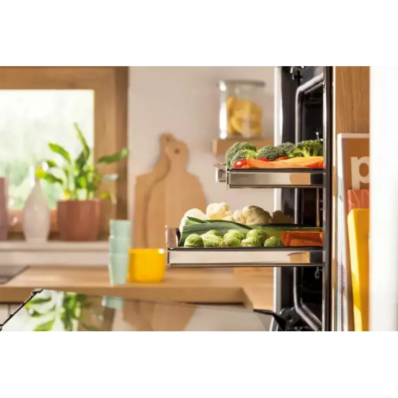 Piekarnik do zabudowy Gorenje BOS6737E06FBG — 77 L wielofunkcyjny, EcoClean, para, konwekcja, sterowanie mechaniczne, 59,5×59,5 cm, czarny