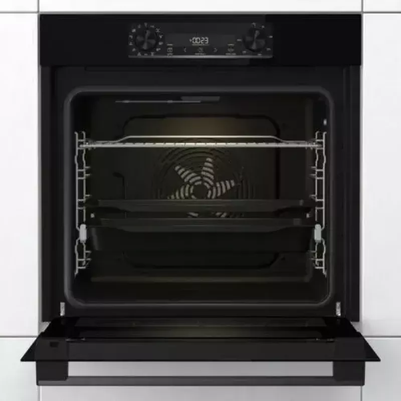 Piekarnik do zabudowy Gorenje BOS6737E06FBG — 77 L wielofunkcyjny, EcoClean, para, konwekcja, sterowanie mechaniczne, 59,5×59,5 cm, czarny