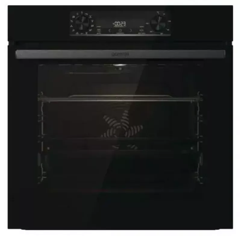 Piekarnik do zabudowy Gorenje BOS6737E06FBG — 77 L wielofunkcyjny, EcoClean, para, konwekcja, sterowanie mechaniczne, 59,5×59,5 cm, czarny
