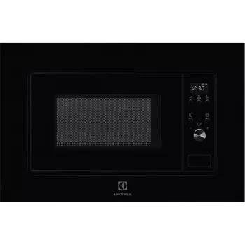 Kuchenka mikrofalowa do zabudowy Electrolux LMS2203EMK, 700 W, 5 poziomów mocy, talerz obrotowy 24,5 cm, wyświetlacz LED, wnętrze ze stali nierdzewnej, czarna