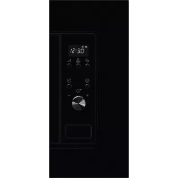 Kuchenka mikrofalowa do zabudowy Electrolux LMS2203EMK, 700 W, 5 poziomów mocy, talerz obrotowy 24,5 cm, wyświetlacz LED, wnętrze ze stali nierdzewnej, czarna