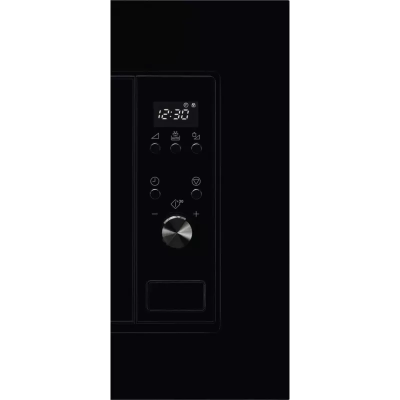 Kuchenka mikrofalowa do zabudowy Electrolux LMS2203EMK, 700 W, 5 poziomów mocy, talerz obrotowy 24,5 cm, wyświetlacz LED, wnętrze ze stali nierdzewnej, czarna