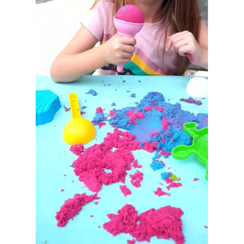 Piasek kinetyczny dla dzieci Tuban DYNAMIC SAND SET – FARM Wielokolorowy