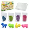 Piasek kinetyczny dla dzieci Tuban DYNAMIC SAND SET – FARM Wielokolorowy