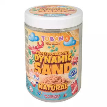 Piasek kinetyczny dla dzieci Tuban DYNAMIC SAND NATURAL 1 kg 3 lata