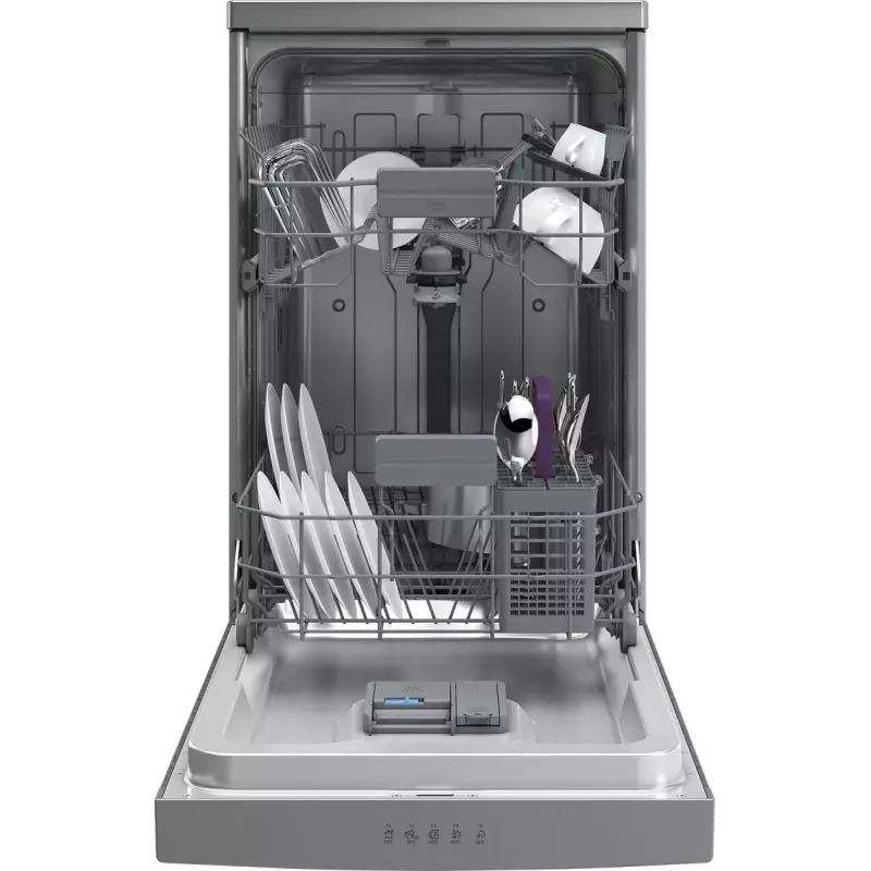 Zmywarka wąska Beko BDFS15020X, 10 kompletów, 45 cm, 47 dB, 5 programów, silnik inwerterowy
