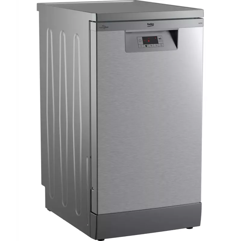 Zmywarka wąska Beko BDFS15020X, 10 kompletów, 45 cm, 47 dB, 5 programów, silnik inwerterowy