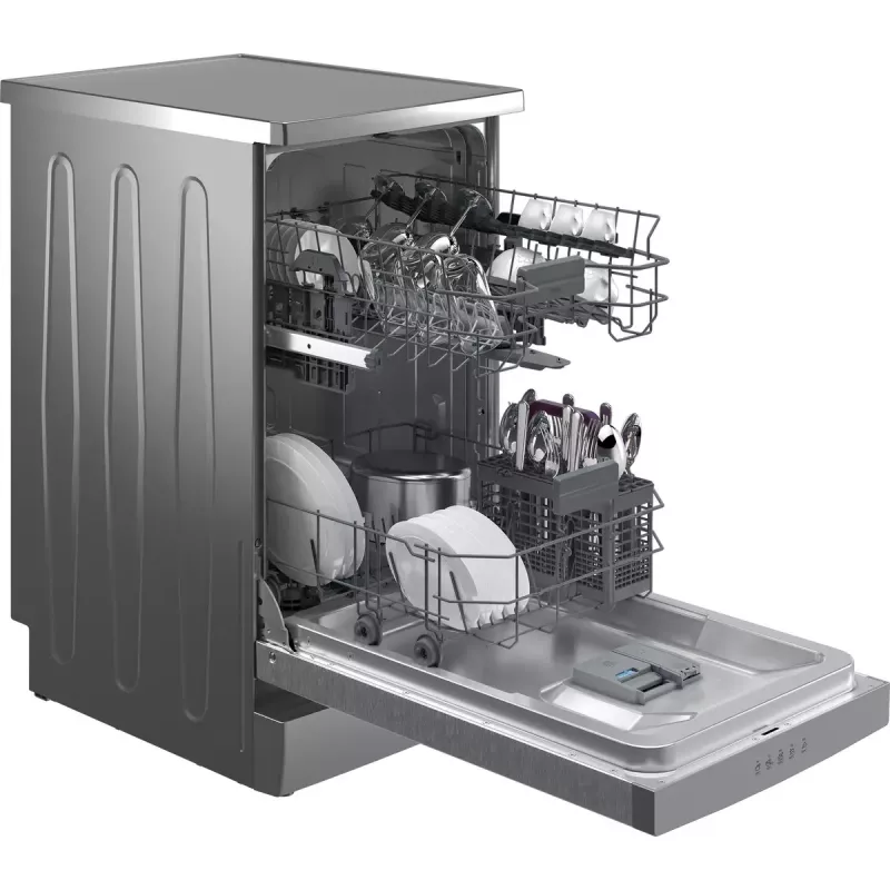 Zmywarka wąska Beko BDFS15020X, 10 kompletów, 45 cm, 47 dB, 5 programów, silnik inwerterowy