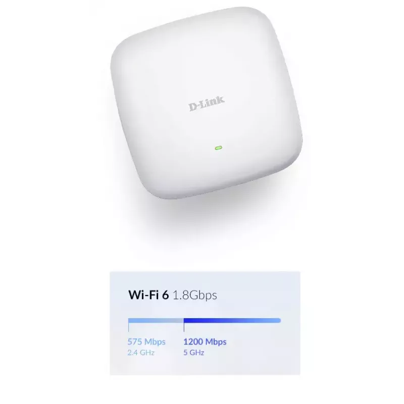 Punkt dostępowy D-Link AX1800 Wi-Fi 6 Dual-Band PoE