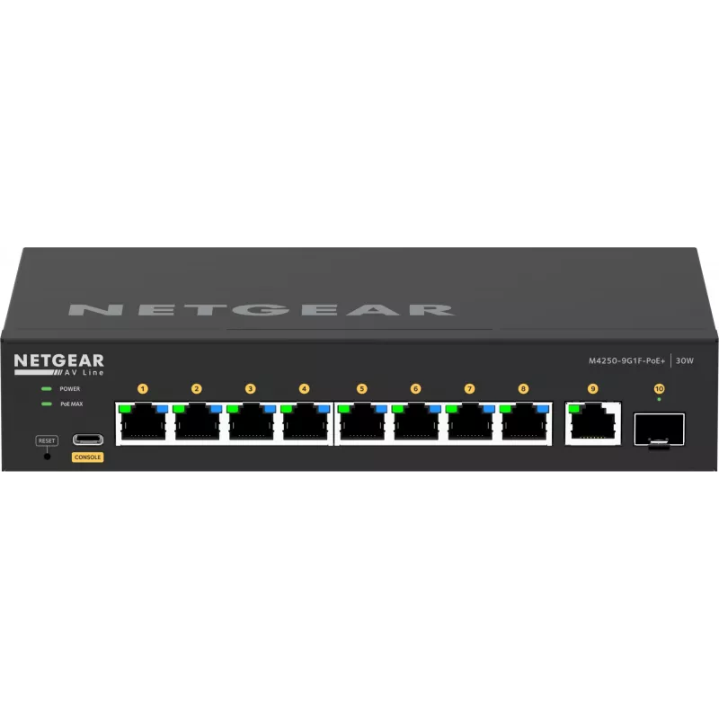 Przełącznik zarządzany NETGEAR GSM4210PD-100EUS 8x1G PoE+ 110W 1xSFP