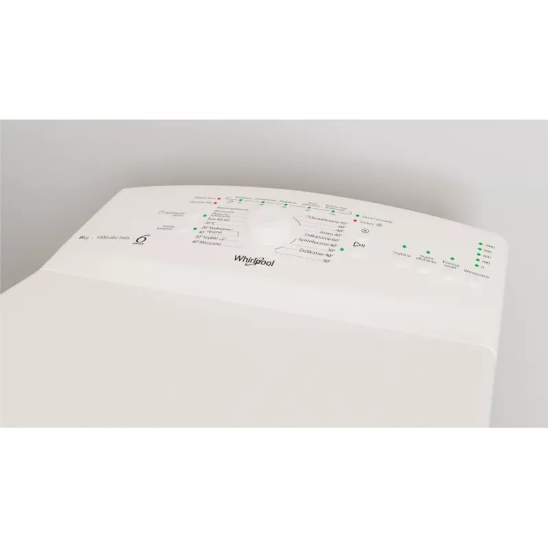 Whirlpool TDLR 6040L PL/N wolnostojąca pralka ładowana od góry, 6 kg, 1000 obr./min, biała
