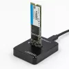 Obudowa SSD QOLTEC 50313 Czarna — M.2 (22×80 / 22×110) PCIe i SATA, USB Type-C (USB 2.0 / 3.2 Gen2)